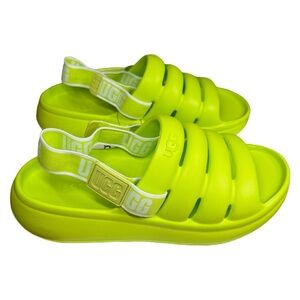 Ugg Sport Yeah Open Toed Slide Sandal with removable back strap Key Lime Women’s